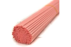 OUGUAL 100 piezas varillas difusoras de fibra, varillas difusoras de aceite esencial de habitación para fragancia de aroma (25cm*3mm, Rosado)