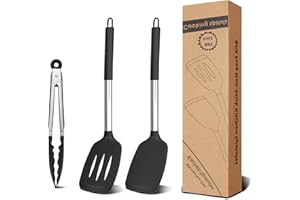 UPGROW Ensemble de 2 Spatules avec Clips alimentaires, en Silicone Alimentaire, résistance à chaleur, Lave-Vaisselle Lavable, Set D’Ustensiles de Cuisine, Set de Fournitures de Cuisine