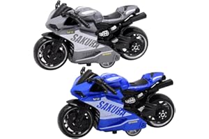 KreEzi Motorrad, Spielzeug für Kleinkinder ab 3 Jahre ideales Motorikspielzeug, Spielzeug-Motorrad für Mädchen und Jungen, für spannende Sprünge und Tricks, Kleines Geschenk für Kinder - 2pcs