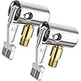 1/4" Inch Lock-On Air Chuck, 2 Pcs Thread Nozzle Push on Air Inflator Hose Adapter Replacement Tire Air Chuck Tire Inflator Car Valve Type Pump Accessory for Motorcycles Bike Truck(Non-Deflate)