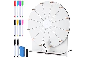 Lyckohjul att vrida, 29 cm lyckohjul i trä, lyckohjul för egen design med radergummi markeringspenna och skruvmejsel, raderbar stort lyckohjul set, märkning lyckohjul för fest