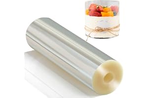 Collari per torte, 20 cm x 10 m, rotolo di acetato trasparente