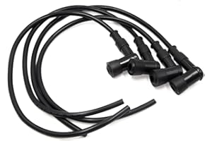 UXCELL sourcing map 4pcs 90 degrés en silicone moteur Moto Câble Câble allumage bougies Cap Noir