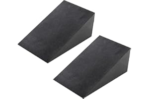 NEVERBETTERCO Yoga and Squat Wedge Block, 15cm x 12cm, 15-Degree Angle with 5cm elevation, Black PE Foam, Lightweight Portable Design for Stretching and Training Quads Glutes