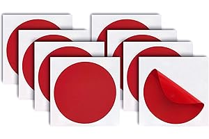GOYAPRINT Pack 8ud Pegatinas Anticolisión para Cristales Vinilo Adhesivo Circular para Ventanas Previene Choques de Personas y Pájaros Adhesivos Antichoque para Vidrios Transparentes (12 cm, Rojo)