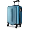 Kono 19 inch Carry On Luggage Lightweight Hard Shell Hand Suitcases ABS 4 Wheel Spinner Luggage 2 Year Warranty Durable (Navy)