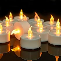 LED-Teelichter Flammenlos – 12 Stück, Warmes Licht, Hält 200 Stunden
