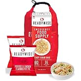 ReadyWise, 60 Servings, Breakfast, Lunch &amp; Dinner, Grab &amp; Go Dry Bag, Freeze-Dried, Up to 25 Year Shelf Life, Emergency Food