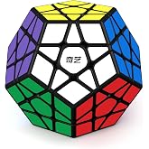 ROXENDA Dodecahedron Cube, Pentagonal Speed Cube Magic Cube, Super Durable and Easy Spin, Stickers Version