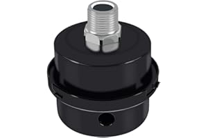 SMOOSTART Silenciador del compresor de aire, piezas de repuesto del filtro del compresor de aire, accesorios del silenciador del compresor de aire con rosca de 1/2", 3/8", 1/4" (1/4 de pulgada)