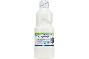 Giotto Decoupage Glue, Cola Vinílica, Botella de Bioplástico, 500 G