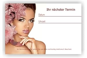 BEWEST 10 Terminblöcke mini mit je 100 Blatt, 1000 Terminzettel tzm4 Kosmetikstudio Make Up Stylist