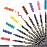 edding 1340 fır&ccedil;a u&ccedil;lu ke&ccedil;eli kalem - 10'lu set - renkli, parlak, narin renkler - esnek fır&ccedil;a ucu