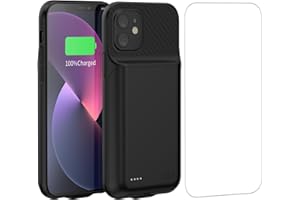 MIGAFEI Akkuhülle für iPhone 13/13Pro/14, 13800 mAh Ultradünne Schutzhülle Ladehülle, Tragbares wiederaufladbares erweiterbares Akku-Ladegerät, kompatibel mit iPhone 13/13Pro/14 (6,1 Zoll), Schwarz