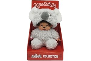 Bandai - Monchhichi - Peluche Monchhichi Koala - Peluche iconique des années 80 - Peluche toute douce 20 cm pour enfants et adultes - SE220954