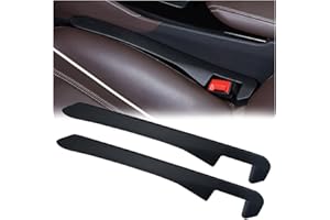 JNNJ 2 Pezzi Spina Gap Del Seggiolino Auto, Tappetino Riempimento Seggiolino in Pelle, Cuscinetto per Riempire La Fessura a Lato Del Sedile, per Riempire Lo Spazio Tra Il Sedile E Console(Nero)