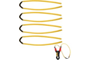 Ceeyoll 4 Pièces Caoutchouc de Fronde,Brins Rechange Fort,Fronde de Poche Élastique,Lance Pierre Adulte Puissant Chasse Accessoires,Caoutchoucs de Fronde de Sport réglables pour la Plein Air de Chasse