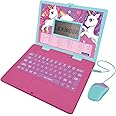 Lexibook, Unicorn, Bilingual ENGLISH/ITALIAN educational computer, Toy for children with 124 language, writing, maths, logic, music activities and games, Pink, JC598UNIi5