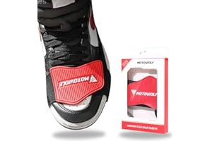 FMCOMMERCE Protector Cambio Marchas Moto para Todo Tipo de Calzado y Talla- Protector Zapatos Moto Resistente al Desgaste- Protector Calzado Moto de Color Rojo- Accesorios Motorista Hombre - Accesorios Moto