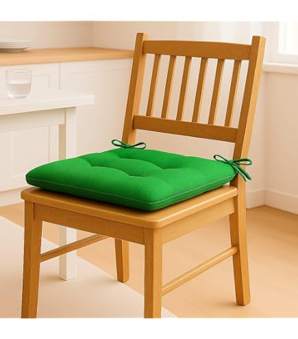 Imbottiti Policotone Set 4 Cuscini Per Sedia Con Lacci - Imbottiti In PoliCotone, Made In Italy, Colore Giallo Comfort Sedute Prolungate - 8
