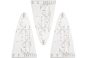 YCICHE Parabelschablone Mathe, 3 Stück Kurvenschablone, Parabel Zeichenschablone, Normalparabel Schablone, Schablone Einheitsparabel, Parabel Lineal, für Studenten Büro Designer Malerei