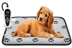 RIOGOO Pet Heating Pad, Electric Heating Pad for Dogs and Cats Indoor Warming Mat with Auto Power Off 45 x 45cm(UK)
