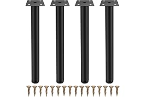 Fulushouxi 4 Piezas Patas para Muebles, Patas Ajustables 9,84 Pulgadas/25 cm para Armario, Patas Pies de Soporte para Sofás/Muebles/Mesa/Silla/Escritorio/Cocina/Gabinete