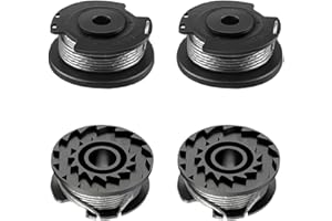 Viilich 4 bobinas de hilo para cortabordes Bosch ART 23 SL/ART 26 SL, bobina de repuesto de nailon (F016800569+F016800385), bobina de hilo de repuesto de nailon (1,65 mm, 4,9 m/16 ft)