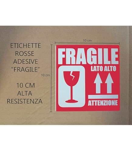 50 Grandi Maniglie Fragili Con Etichette Adesivi Per Cura 100 - Foto 2