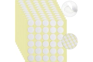 PUNWEY 300pcs Points Adhésifs Double Face, Ruban Double Face Transparent Rond Pastilles Autocollantes Adhésif Amovible Ruban Sans Trace pour Décorations de Fête, Bricolage, Décoration de la Maison