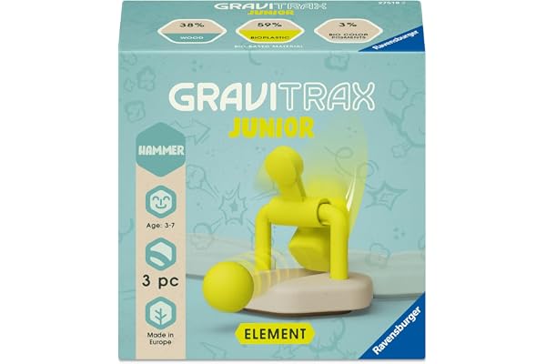 Ravensburger - Gravitrax Junior - Element My/Hammer/Marteau - Circuit de Billes - Jeu de Construction créatif - Parcours de Billes à Construire - Dès 3 Ans - Version française - 27518