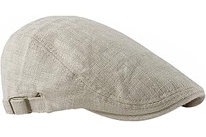 FBBULES Classico Berretto Piatto da Uomo da Strillone Berretti Newsboy Cappelli Traspirante Retro Coppola Uomo Estiva Basco Casuale Cappello da Guida con Fibbia Regolabile