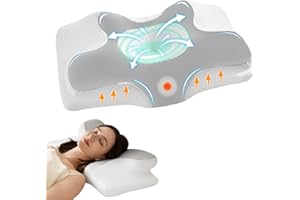 Homyrium Ergonomiczna poduszka pod kark, poduszka ortopedyczna, pianka z pamięcią kształtu, poduszka podpierająca kark, poduszka przeciw chrapaniu na boki, plecach i brzuchu (szara)