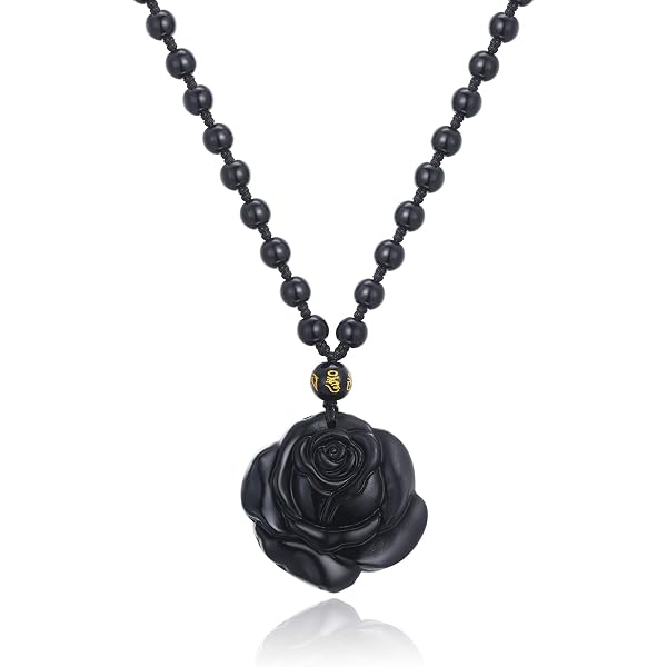 Collier Pendentif Obsidienne Noire Hexagonale 12 Faces - Cristal Naturel Reiki, Protection & Énergie Positive