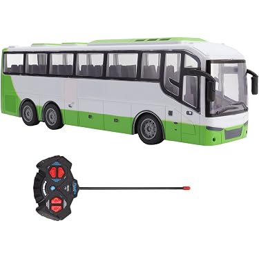 Bus Jouet Télécommandé - Bus électrique Sans Fil 1:30, Dimensions 12.4x3.2x4.5 Pouces, Jaune - Cadeau Pour Garçons Et Filles