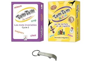 Blumie Shop Lot Tam Tam Je Retiens Les Mots Invariables Cycle 2 + Safari Les Mots Irréguliers Version Française + 1 Decap (Invariables + Irréguliers)