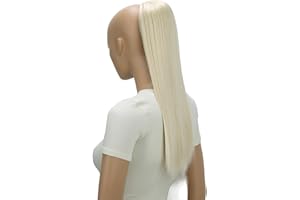 CAISHA by PRETTYSHOP 55cm Coda Capelli Nina Con Coulisse Capelli Extensions Finta Per Donna Posticcio Per Capelli Liscio Biondo Platino PH514