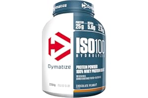 Dymatize ISO 100 Hydrolyzed Chocolate Peanut 2264g - Hydrolysat de Protéines de Whey + Poudre d'Isolat