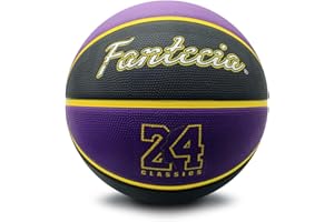 Fantecia Size 7 Basketball with Pump - Premium Street Rubber Indoor/Outdoor Ball for Training Match Games Women Men