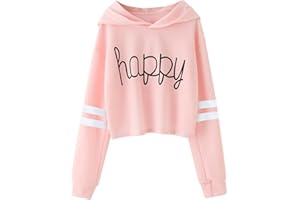 Topgrowth Accessorio Felpe S Ragazza Lungo Bambini Vestiti Ragazze Pullover Top Felpe Felpe con Cappuccio Teen Manica Corta Tinta Ragazze 12 Anni Femmina