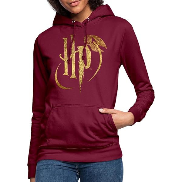 Spreadshirt Harry Potter Emblème Ravenclaw Serdaigle Sweat À Capuche Contrasté Unisexe, S, Bleu Marine/Gris Chiné
