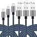 Produktbild iPhone Ladekabel, EASHION iPhone 8 Ladekabel Lightning Ladekabel [3-Pack] 1m+2m+3m für iPhoneX/8/8plus/7/7plus/6s/6sPlus/6/6Plus/5s/5c/5/SE,iPad Mini2/3/4/Air iPod und mehr (schwarzblau)