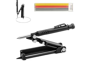 DUGEGAYL Outil de Traçage Multifonctionnel,7Pcs Outil de Marquage et Mesure pour Bricolage, Charpentiers, Ingénieurs - Durabilité Suprême et Précision