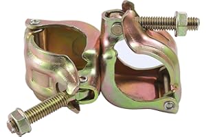 LWAIX Giunto girevole per ponteggio, 48 x 48 mm, con dado di fissaggio, fascetta per ponteggi a 360° per il fissaggio di ponteggi asta di ancoraggio (360°)