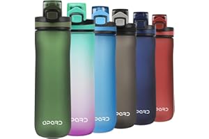Opard Sports Water Bottle, 500ml / 600ml BPA Free Non-Toxic Tritan Plastic Drinking Bottle with Leak Proof Flip Top Lid for Gym, Outdoor, School, Work