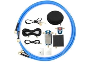 AURSINC Portable Active Loop Antenna, HFDY Shortwave Antenna 50KHz-500MHz HF AM FM VHF UHF Magnetic Loop Receiving for Ham Radio (with Amplifier)