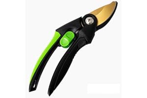 HOMEBAY Shark-Tuff® Heavy Duty Garden Secateurs Garden Scissors Pruning Shears | Titanium Coated High Carbon Steel SK5 Blade with Safety Lock | Hand Secateurs & Pruning Scissors