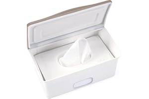 Ubbi Baby Wipes Dispenser with Weighted Plate and Secure Seal, Nursery and Baby Registry Essential to Keep Wipes Fresh, Taupe
