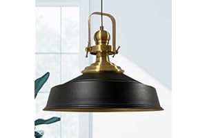 bamyum Asletl Antiguo Lampara Techo Colgante Metal 40 cm, Lamparas Cocina, Lampara Techo Dormitorio E27, Comedo, Salon, Lamparas Mesa Comedor para Niños y Adultas, Lámpara Colgante de Cocina Negro