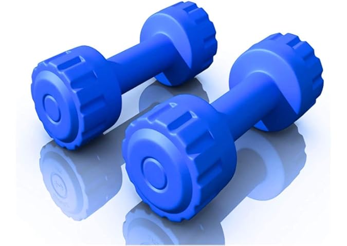 Starx Plastic Xpvc Dumbbell Set, Adult 1Kg, Set of 2 (Blue)